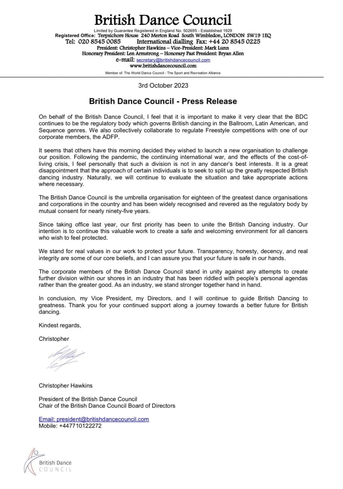BDC Press Release - 03-10-23