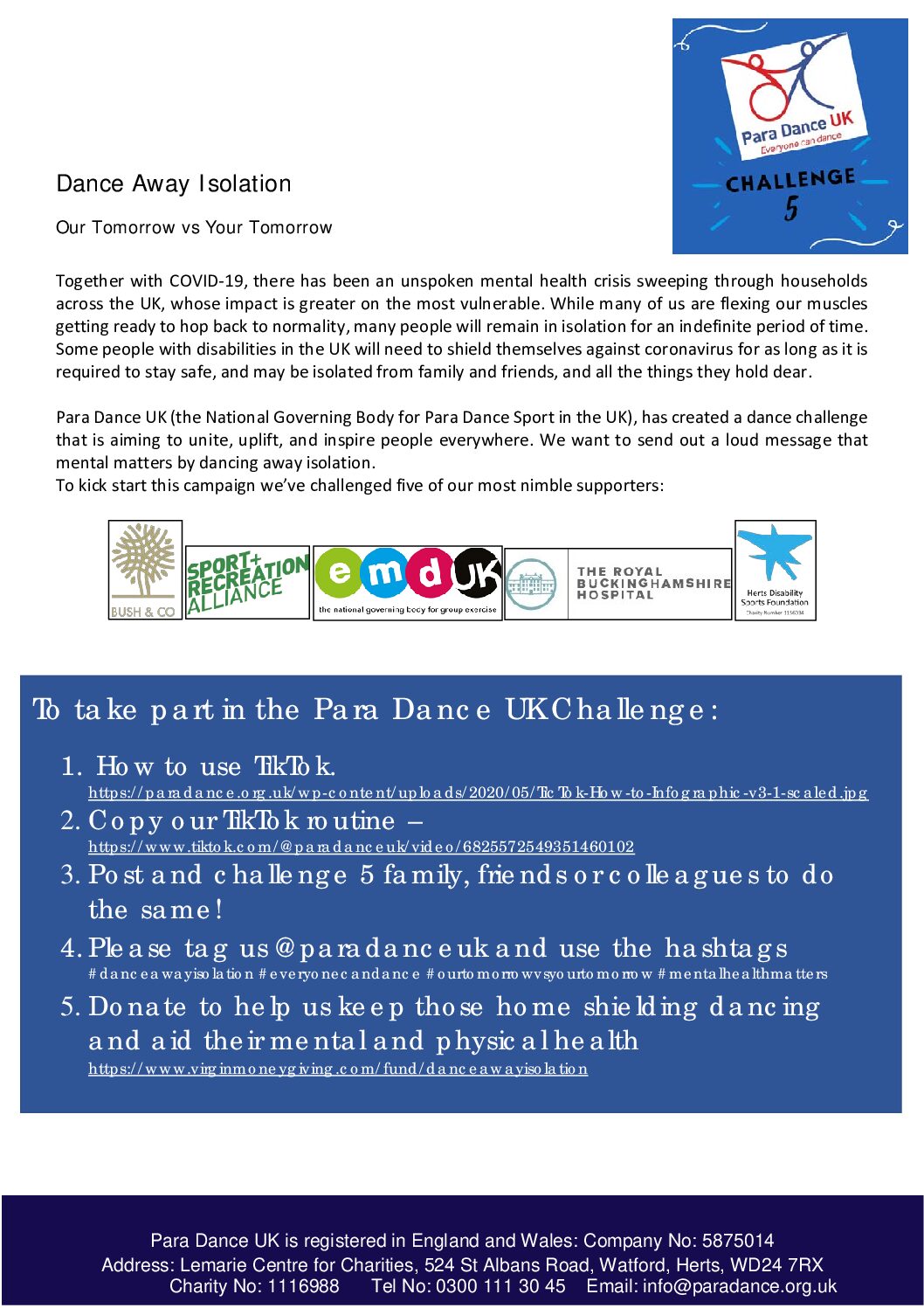 Press release Para Dance UK